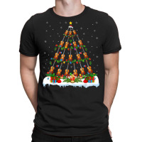 Funny Violin Christmas Tree Lights Santa Violin Xmas T-shirt | Artistshot