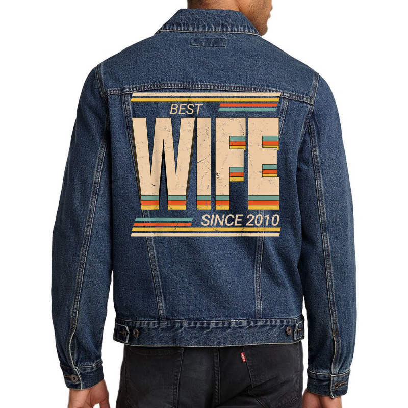 Best Wife 2010 13th Wedding Anniversary Wedding Marriage Men Denim Jacket | Artistshot