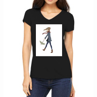 Dancing In The Rain (no Background) Classic Women's V-neck T-shirt | Artistshot