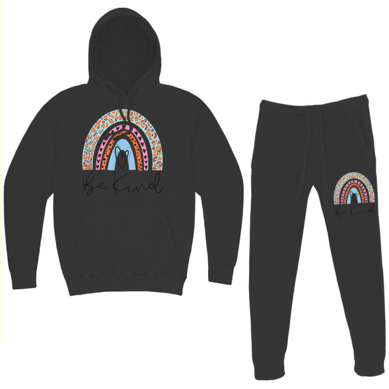 Be Kind Anti Bullying Unity Day Leopard Cheetah Rainbow Hoodie & Jogger Set | Artistshot