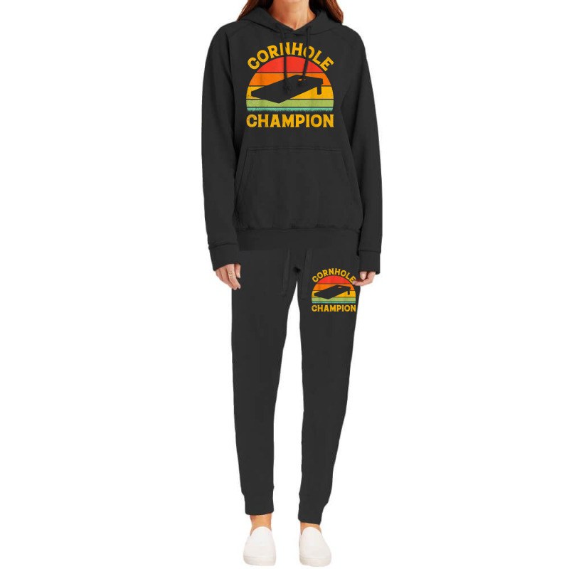 Cornhole Champion Funny Cornhole Player Team Mens Women Hoodie & Jogger Set | Artistshot