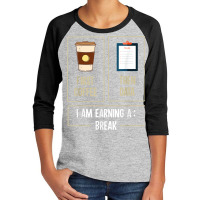 First Coffee Then Data I'am Earning A Break Teacher Women Youth 3/4 Sleeve | Artistshot