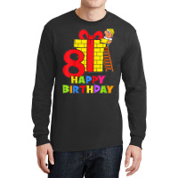 Kids 8 Years Old 8th Birthday Construction Worker Boy Children's Birth Long Sleeve Shirts | Artistshot