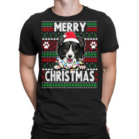 Border Collie Christmas Lights Dog Lovers Xmas Pajama T-shirt | Artistshot