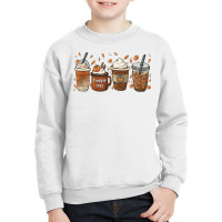 Halloween Coffee Pumpkin Latte Spice Coffee Love Fall Season T Shirt Youth Sweatshirt | Artistshot