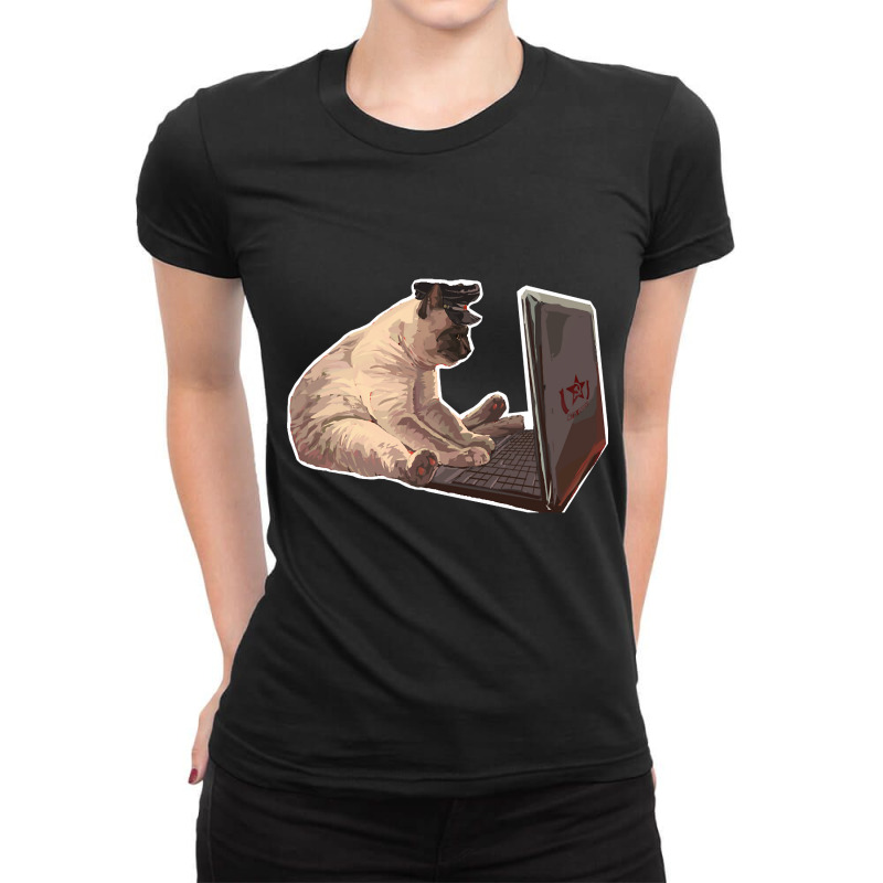 Kgb Cat Sticker Ladies Fitted T-Shirt by macklinsampson | Artistshot