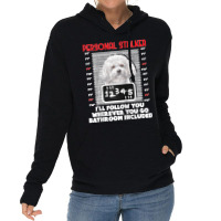 Personal Stalker Funny Bichon Frise Dog Bichon Tenerife Raglan Basebal Lightweight Hoodie | Artistshot