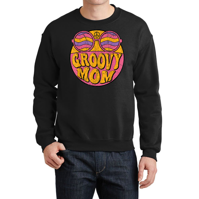 Groovy Mom 70s Aesthetic Nostalgia 1970's Retro Mom Crewneck Sweatshirt | Artistshot