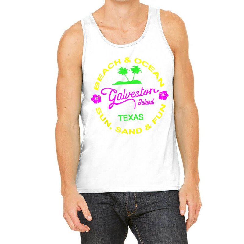 Ocean & Beach Galveston Island Texas Vacation Black T Shirt Tank Top by cm-arts | Artistshot