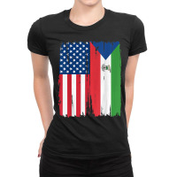 Usa Equatorial Guinea Flag T Shirt Ladies Fitted T-shirt | Artistshot