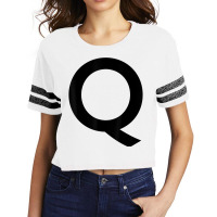 Capital Letter Q Tshirt For Spelling And Creating Words Scorecard Crop Tee | Artistshot