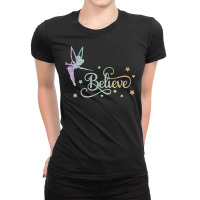 Tinkerbell Believe, Funny Tinkerbell,glitter Tinkerbell, Glitter Fairy Ladies Fitted T-shirt | Artistshot