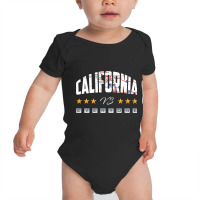 California Vs Everyone Road Map Style Long Sleeve T Shirt Baby Bodysuit | Artistshot