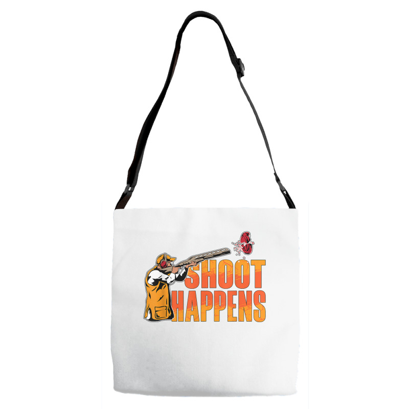 Shoot Happens Clay Pigeon Trap Shooting Sports Clay Shooting T Shirt Adjustable Strap Totes | Artistshot