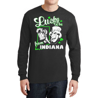 Lucky Indiana Shirt St Patricks Day Green Irish Party Gear Long Sleeve Shirts | Artistshot