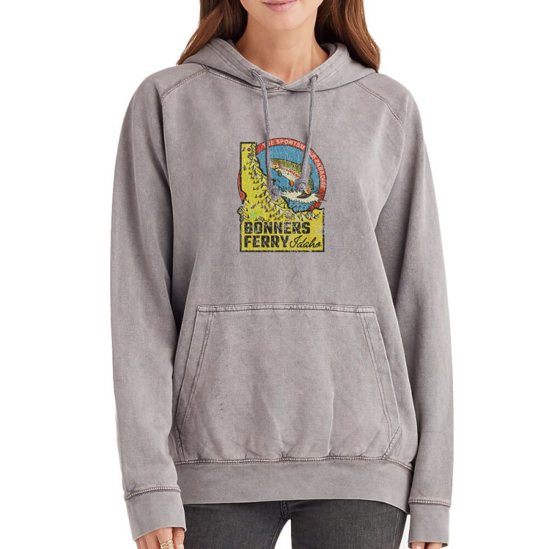 Bonners Ferry Sportsman's Paradise 1893, Fishing Vintage Hoodie by metengs | Artistshot