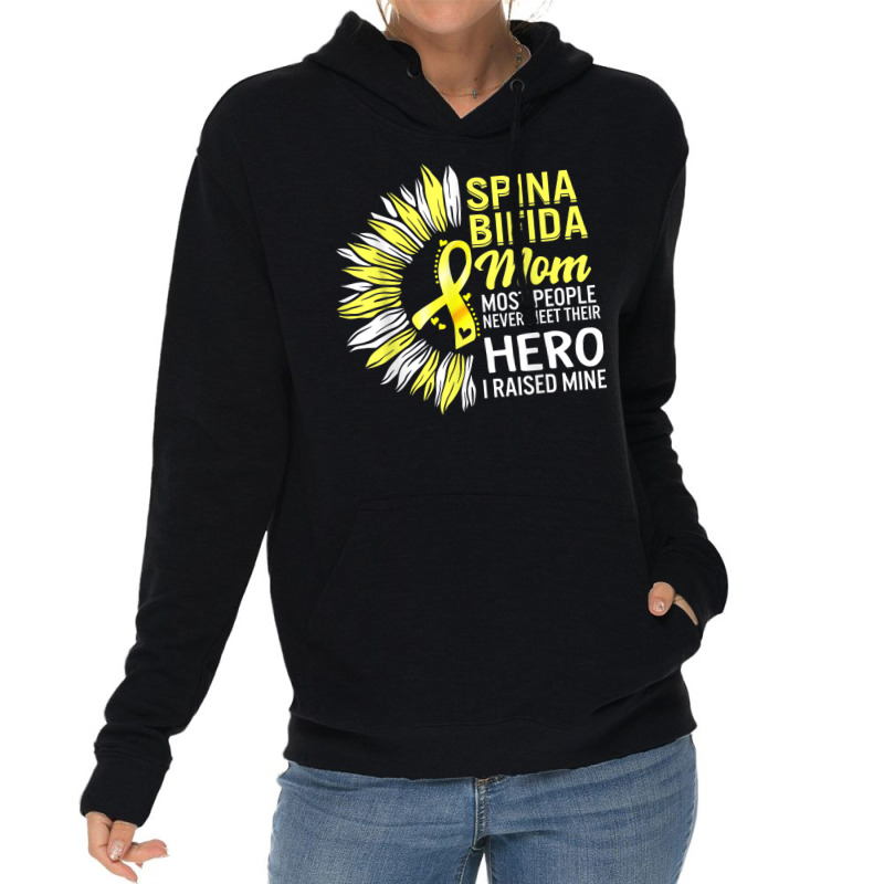 Spina Bifida Mom Of A Warrior Awareness Strong Women Mother T Shirt Lightweight Hoodie | Artistshot