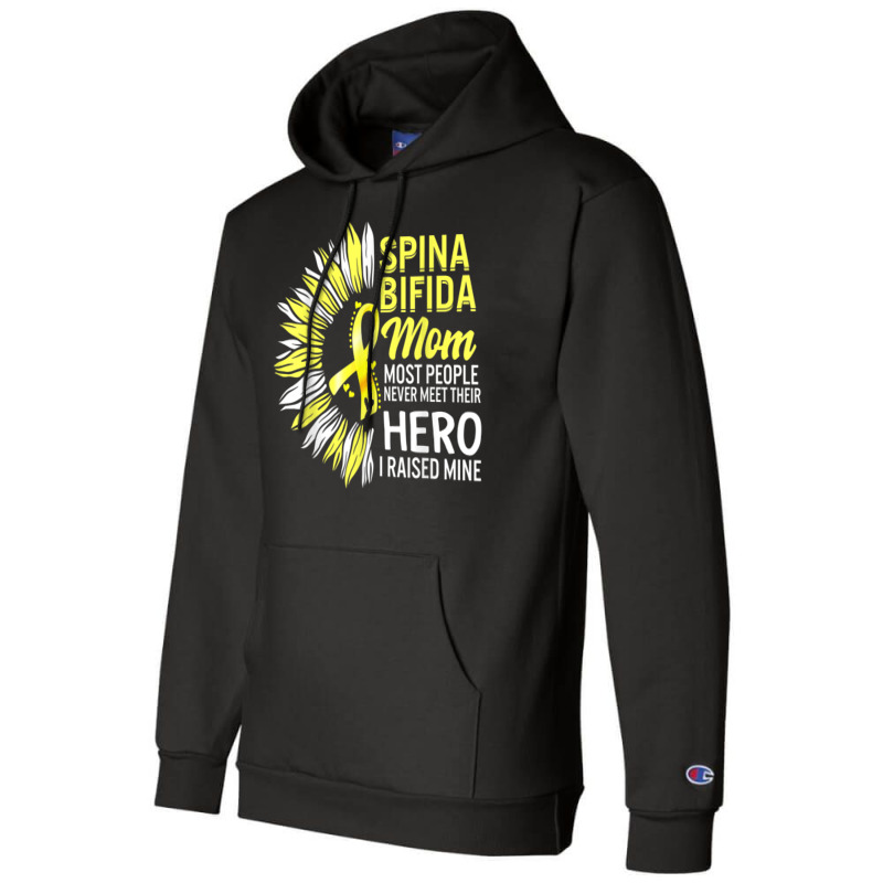 Spina Bifida Mom Of A Warrior Awareness Strong Women Mother T Shirt Champion Hoodie | Artistshot