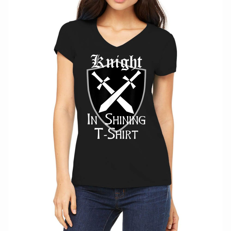 Knight In Shining Armour Renaissance Fair Faire Medieval Men T-shirt Women's V-Neck T-Shirt by cm-arts | Artistshot