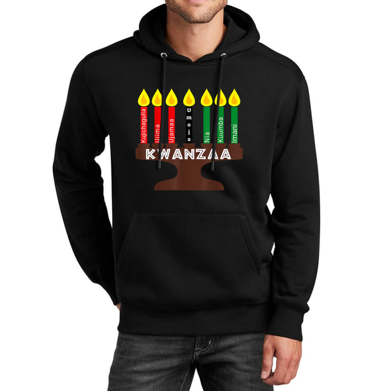 Kwanzaa Kinara, Mishumaa With 7 Principles T-shirt Unisex Hoodie by cm-arts | Artistshot