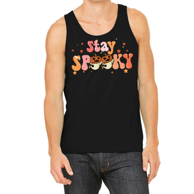 Stay Spooky T  Shirt Funny Halloween Costume Cute Ghost Pumpkin Stay S Tank Top | Artistshot