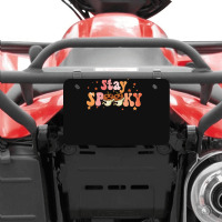 Stay Spooky T  Shirt Funny Halloween Costume Cute Ghost Pumpkin Stay S Atv License Plate | Artistshot