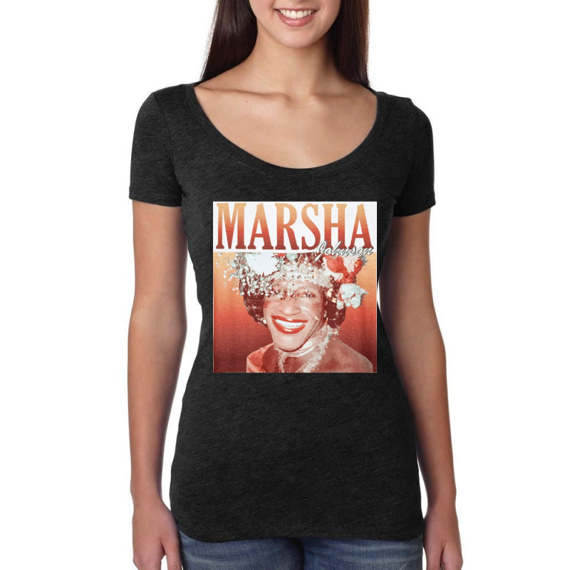 Marsha P Johnson, Marsha P Johnson Art, Marsha P Johnson Vintage, Mars Women's Triblend Scoop T-shirt by cm-arts | Artistshot