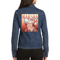 Marsha P Johnson, Marsha P Johnson Art, Marsha P Johnson Vintage, Mars Ladies Denim Jacket | Artistshot