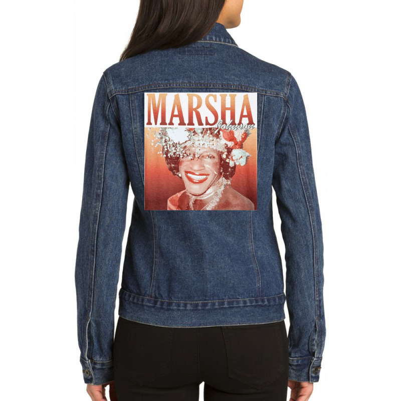 Marsha P Johnson, Marsha P Johnson Art, Marsha P Johnson Vintage, Mars Ladies Denim Jacket by cm-arts | Artistshot