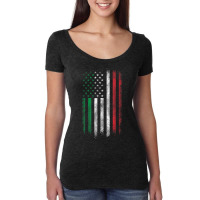 Italy Usa Flag 4th Of July Patriotic American Italian Flag T-shirt Women's Triblend Scoop T-shirt | Artistshot