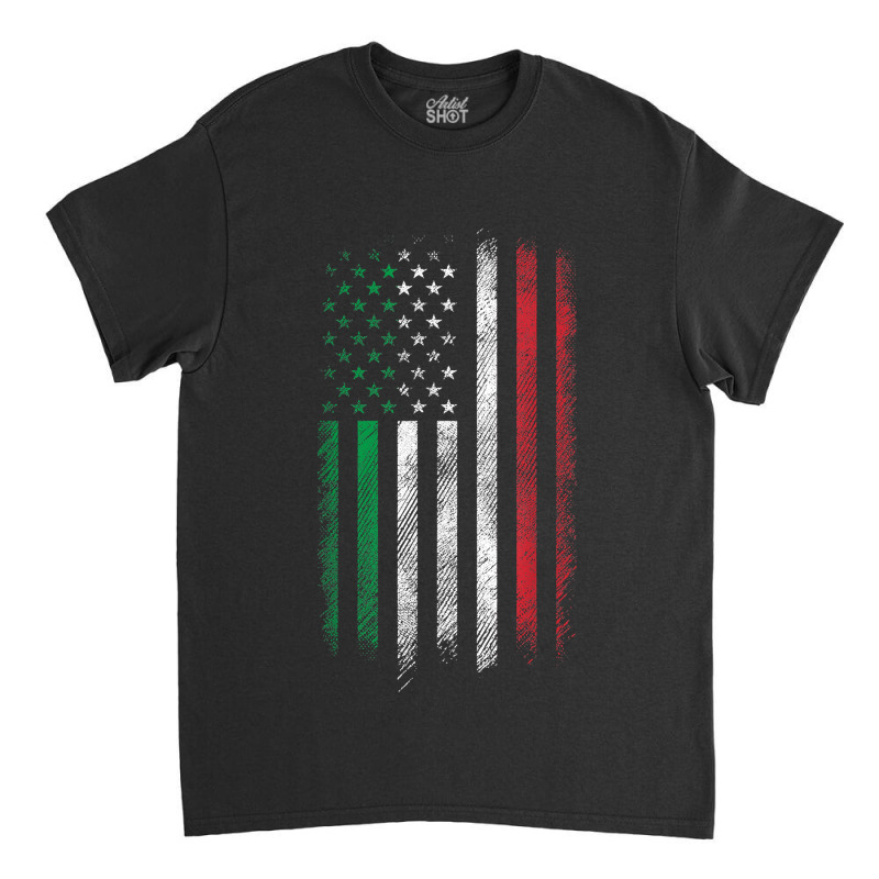 Italy Usa Flag 4th Of July Patriotic American Italian Flag T-shirt Classic T-shirt by cm-arts | Artistshot