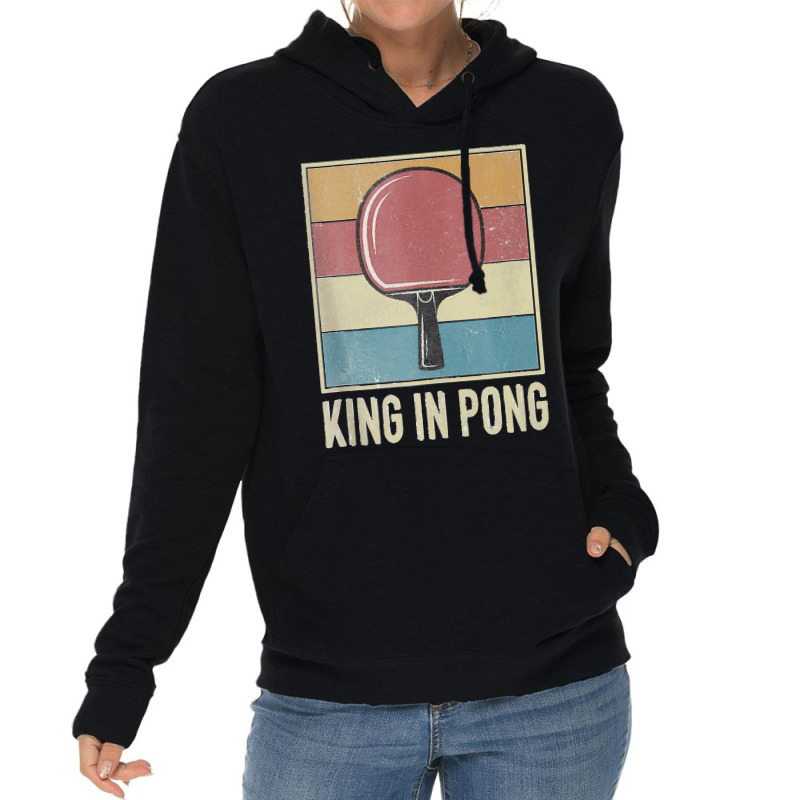 King In Pong Vintage Table Tennis Bat Ping Pong Tournament Tank Top Lightweight Hoodie by DonaldGutier | Artistshot