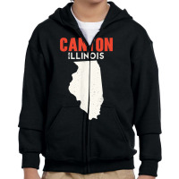 Canton Illinois Usa State America Travel Illinoisan Youth Zipper Hoodie | Artistshot