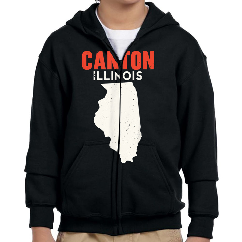 Canton Illinois Usa State America Travel Illinoisan Youth Zipper Hoodie | Artistshot