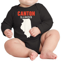 Canton Illinois Usa State America Travel Illinoisan Long Sleeve Baby Bodysuit | Artistshot