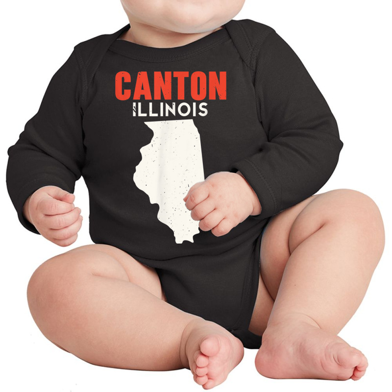 Canton Illinois Usa State America Travel Illinoisan Long Sleeve Baby Bodysuit | Artistshot