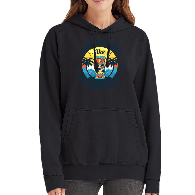 Summer Vibes Summervibes Beach T  Shirtsummer Vibes Miami Beach, Summe Vintage Hoodie | Artistshot