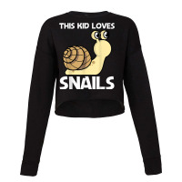 Cute Snail For Kids Boys Land Sea Freshwater Snail Lovers Cropped Sweater | Artistshot