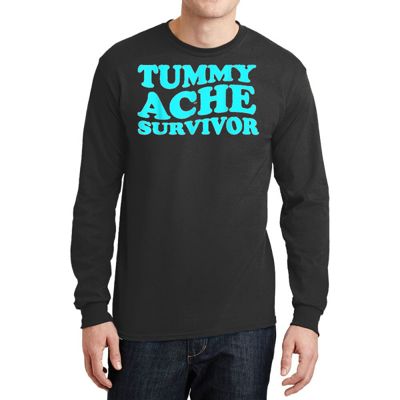 Tummy Ache Survivor Stomach Ache Ibs Retro 70's Design T Shirt Long Sleeve Shirts | Artistshot