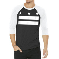 The District Of Columbia Flag Design   Washington D.c. T Shirt 3/4 Sleeve Shirt | Artistshot