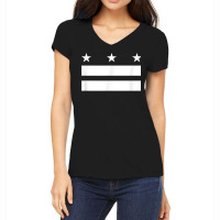 The District Of Columbia Flag Design   Washington D.c. T Shirt Women's V-neck T-shirt | Artistshot