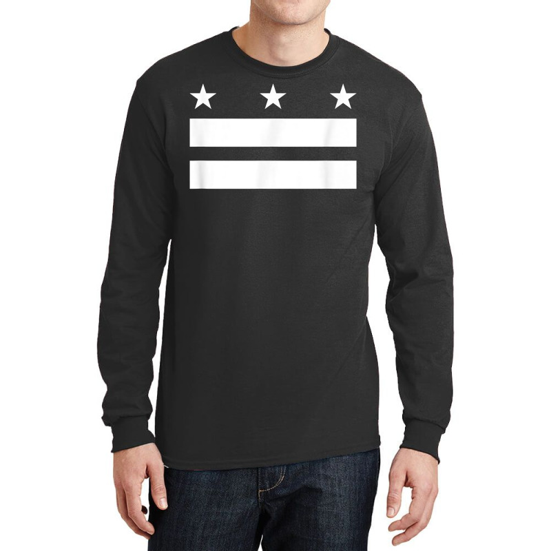 The District Of Columbia Flag Design   Washington D.c. T Shirt Long Sleeve Shirts by chicoavsmaydav | Artistshot