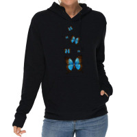 Butterfly Monarch Pack Butterflies T  Shirt Blue Morpho Butterfly Love Lightweight Hoodie | Artistshot