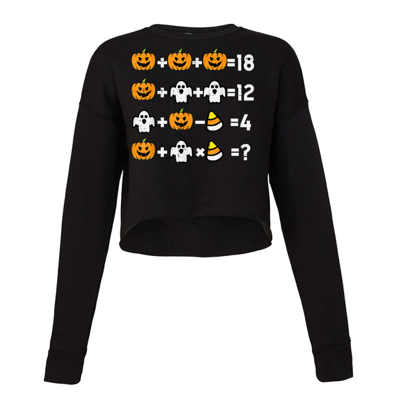 Pumpkin Ghost Equation Math Teacher Halloween Costume T Shirt Cropped Sweater by cm-arts | Artistshot