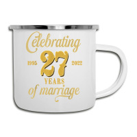 Celebrating 27 Years Of Marriage 27th Wedding Anniversary T Shirt Camper Cup | Artistshot