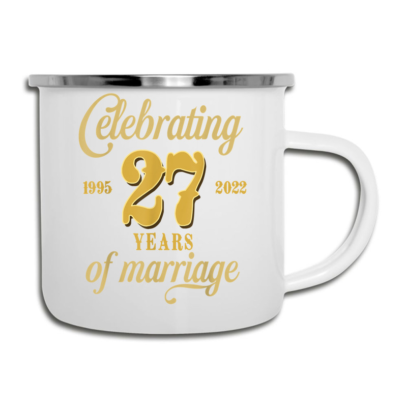 Celebrating 27 Years Of Marriage 27th Wedding Anniversary T Shirt Camper Cup by cm-arts | Artistshot