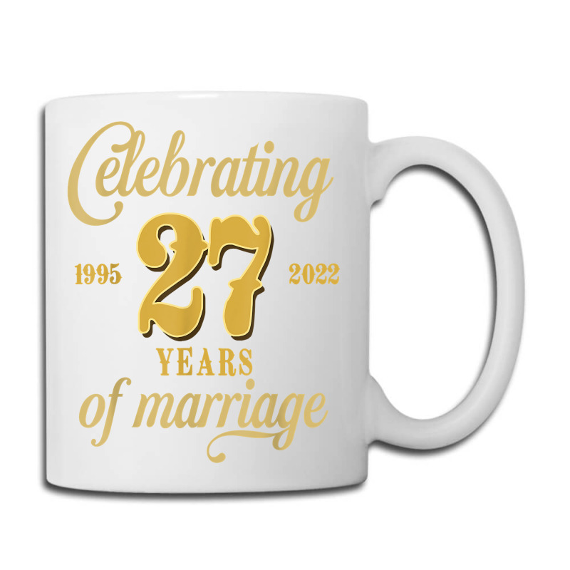 Celebrating 27 Years Of Marriage 27th Wedding Anniversary T Shirt Coffee Mug by cm-arts | Artistshot