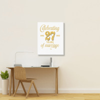 Celebrating 27 Years Of Marriage 27th Wedding Anniversary T Shirt Portrait Canvas Print | Artistshot