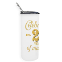 Celebrating 27 Years Of Marriage 27th Wedding Anniversary T Shirt Skinny Tumbler | Artistshot