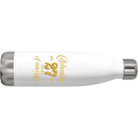 Celebrating 27 Years Of Marriage 27th Wedding Anniversary T Shirt Stainless Steel Water Bottle | Artistshot